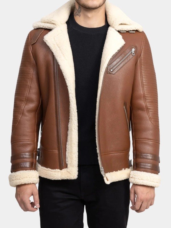 Aviator Shearling Brown Leather Jacket Aviator Shearling Brown Leather Jacket