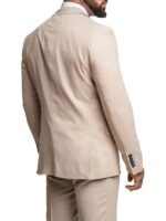 Beige Mens Three Piece Suit