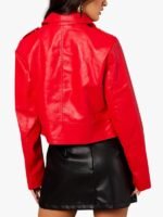 Biker Jacket in Red Womens