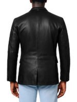 Black Leather Blazer For Men’s