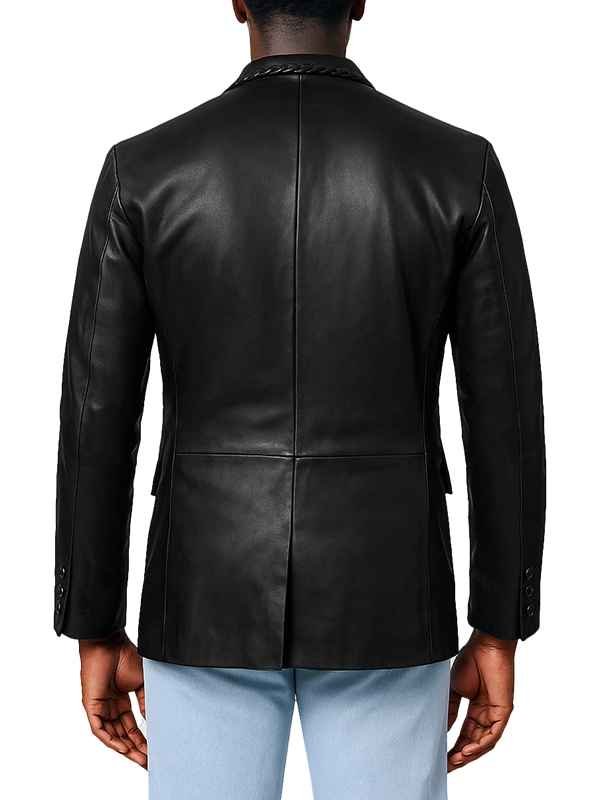 Black Leather Blazer For Men’s