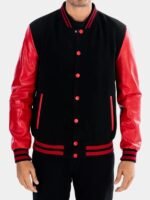 Black & Red Bomber Jacket