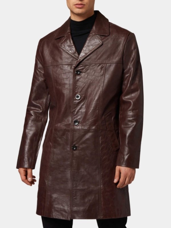 Brown Leather Trench Coat Brown Leather Trench Coat