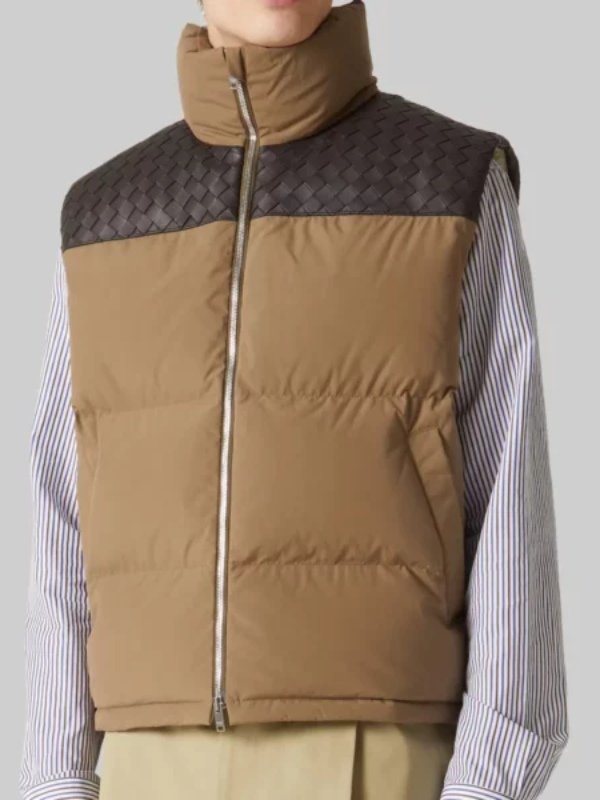 Brown Puffer Zipper Vest Brown Puffer Zipper Vest
