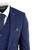 Classic 3 Piece Navy Blue Suit For Men