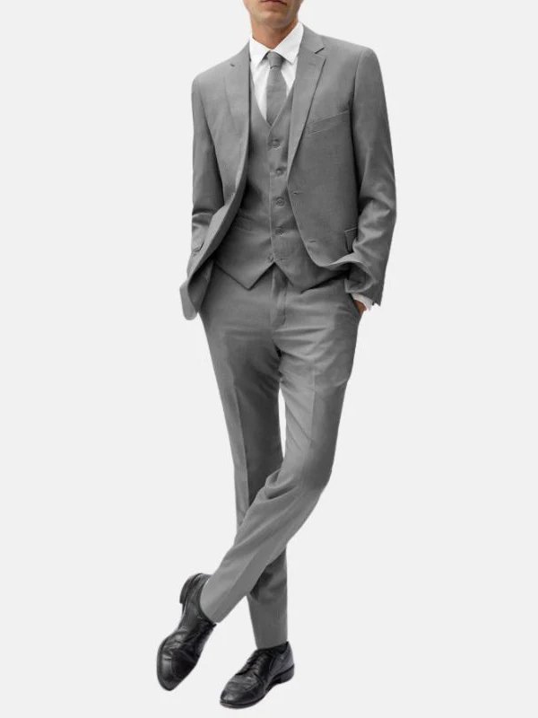 Italian Grey Three-Piece Suit - new arrivals Italian Grey Three-Piece Suit - new arrivals