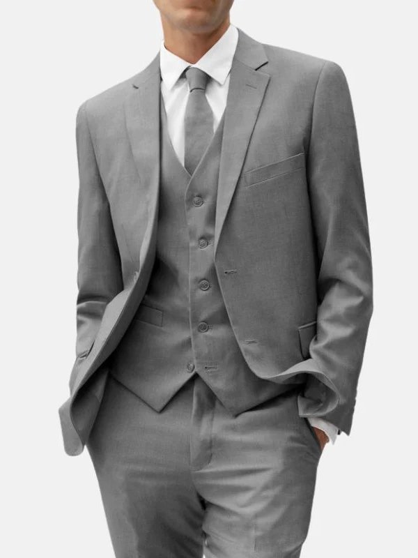 Italian Three-Piece Suit Grey