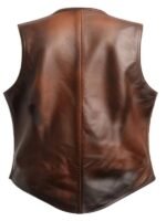 Men Vintage Brown Leather Vest