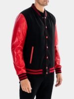 Mens Classic Black and Red Bomber Jacket