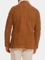 Mens Classic Dark Brown Suede Leather Blazer On Sale