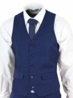 Men‘s Classic 3 Piece Navy Blue Suit