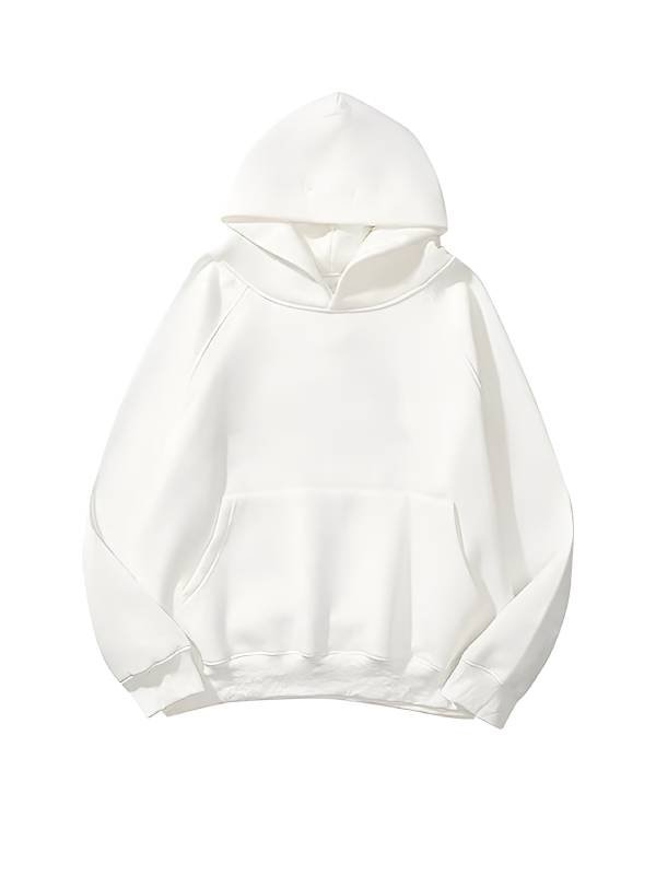 Plain White Pullover Hoodie