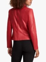 Red Women Biker Jacket