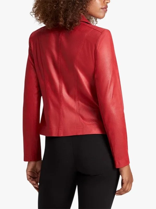 Red Women Biker Jacket Red Women Biker Jacket