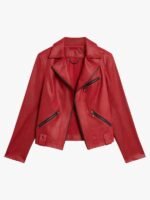 Shop Women Biker Red Jacket
