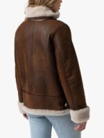 Shop Womens Aviator Brown Jacket