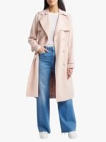 Shop Womens Double-breasted Trench Coat in Beige