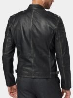 Stylish Biker Leather Jacket Black