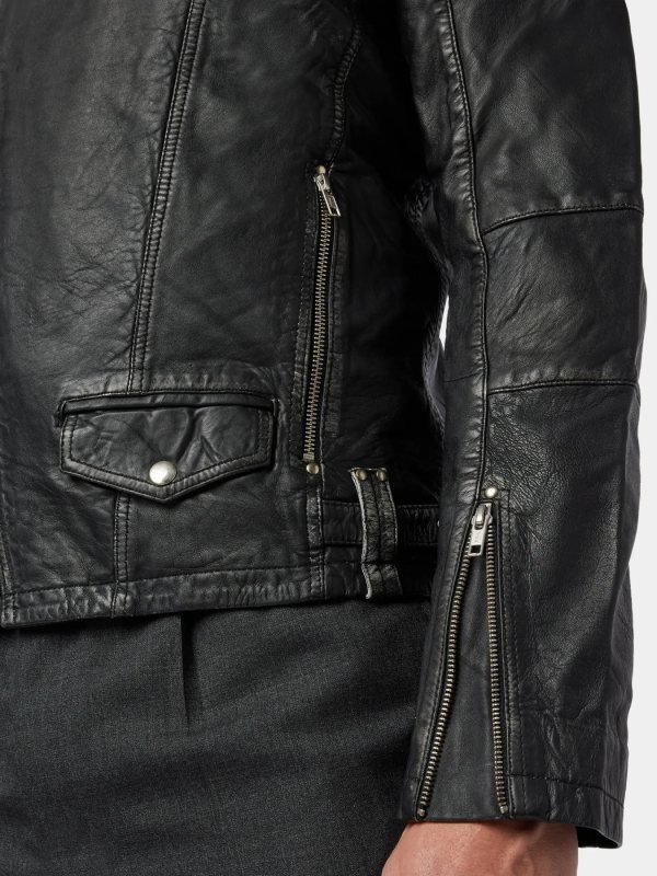 Stylish Black Biker Leather Jacket For Men Stylish Black Biker Leather Jacket For Men