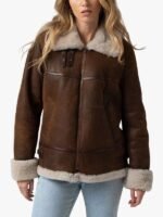 Womens Aviator Brown Jacket