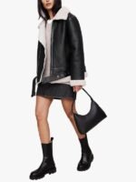 Womens Aviator Shearling Jacket
