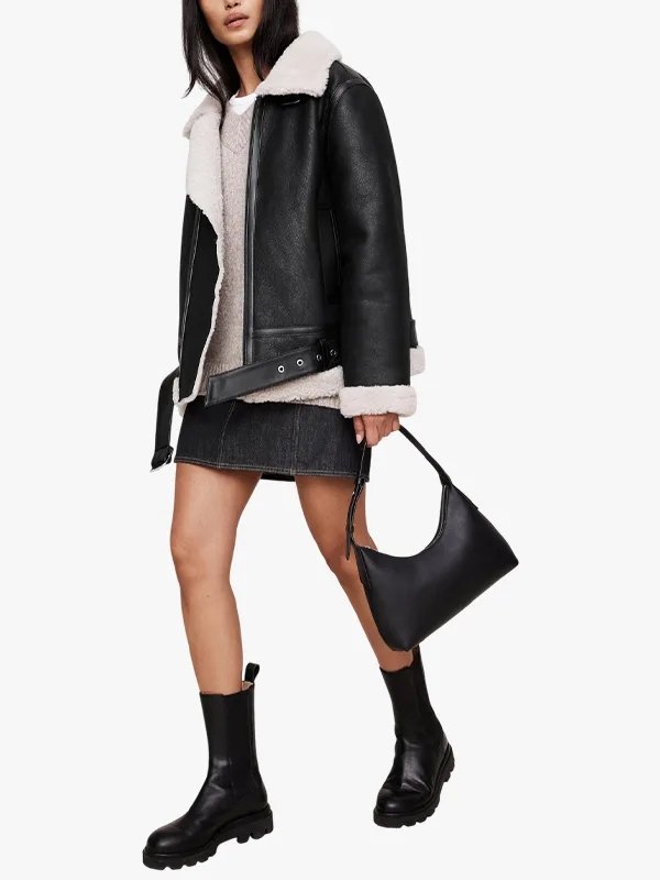 Womens Aviator Shearling Jacket Womens Aviator Shearling Jacket