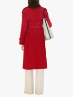 Womens Double-breasted Trench Coat Red