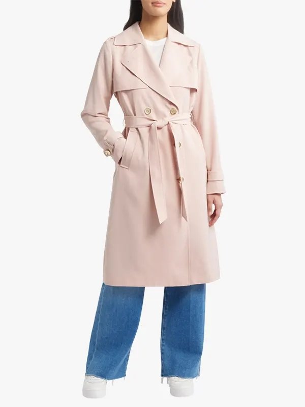 Womens Double-breasted Trench Coat in Beige Womens Double-breasted Trench Coat in Beige