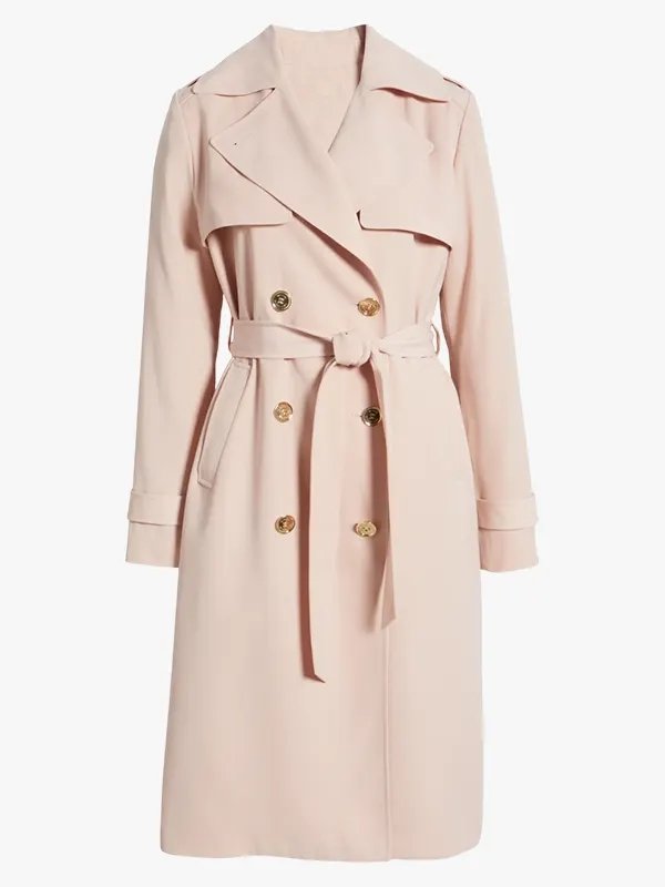 Womens Double-breasted Trench Cotton Beige Coat Womens Double-breasted Trench Cotton Beige Coat