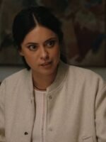 2025 Play Dirty Rosa Salazar Letterman Cream Jacket