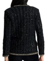 2025 The View Joy Behar Black Metallic Tweed Cardigan