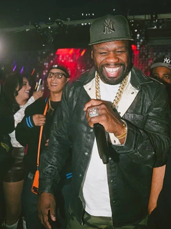 50 Cent Petite Disco NYC 2025 Black Leather Jacket