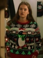 A Royal Icing Christmas Ellise Roth Penguins Graphic Sweater