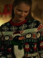 A Royal Icing Christmas Penguins Graphic Sweater