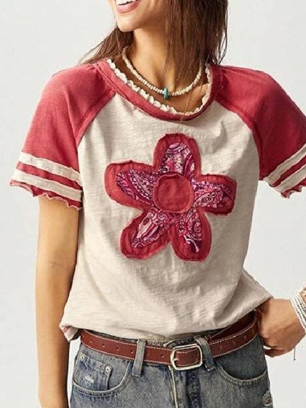 Baylen Out Loud S02 Floral Patchwork Top