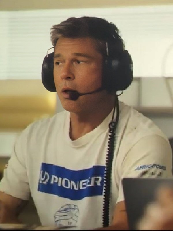 Brad Pitt F1 The Movie White Pioneer T-shirt White