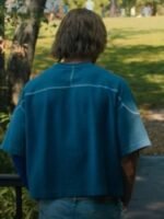 Chad Powers Glen Powell Blue Graphic Shirt (1)