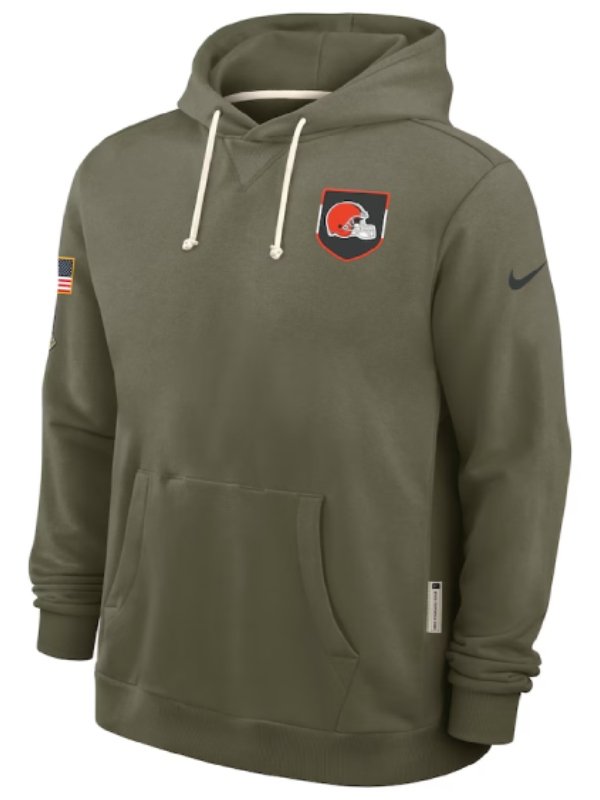 Cleveland Browns 2025 Salute To Service Pullover Hoodie