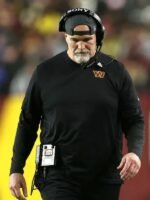 Dan Quinn 2025 Washington Commanders T-Shirt In Color Black
