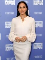 Fortune Most Powerful Women Summit 2025 Meghan Markle White Oversized Sleeves Top