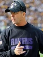 Mens John Harbaugh Baltimore Ravens Black Sweatshirt