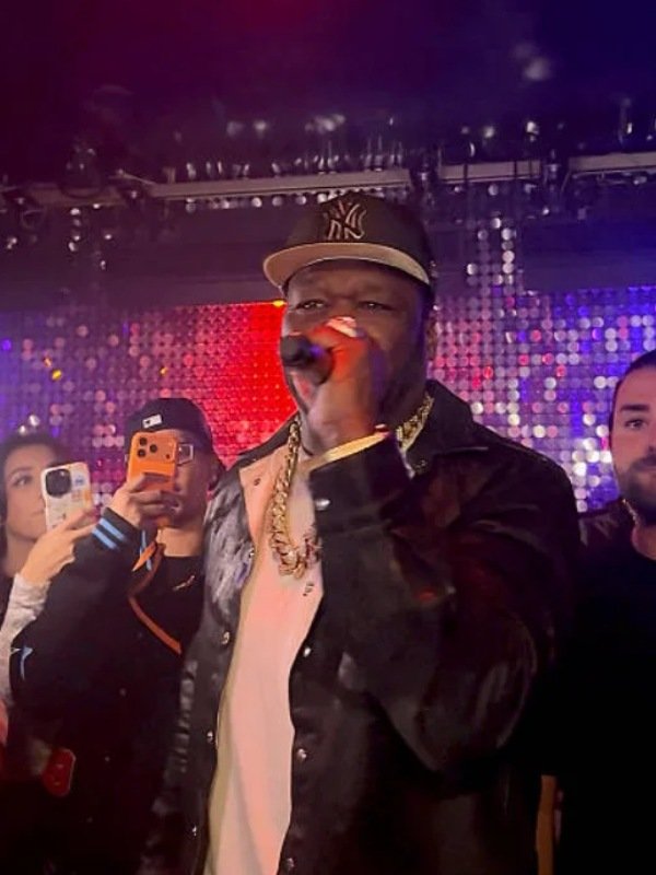 NYC 2025 50 Cent Petite Black Leather Jacket