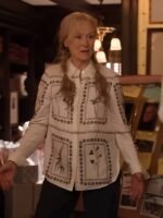 Only Murders in the Building Meryl Streep Printed Blouse