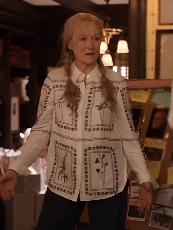 Only Murders in the Building Meryl Streep Printed Blouse