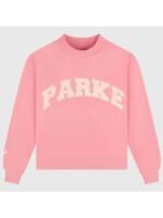 Parke Mockneck Pink Pullover Sweatshirt