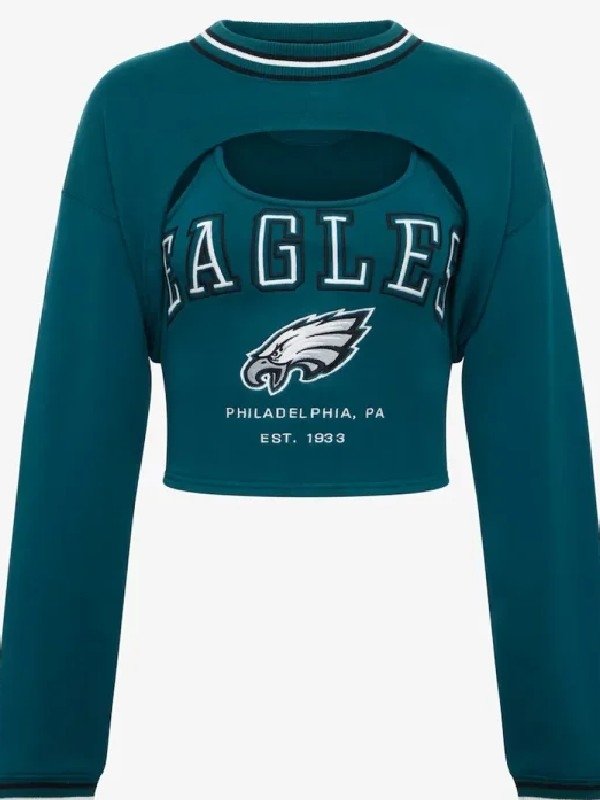Philadelphia Eagles Midnight Green Shrug Cami
