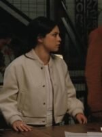 Play Dirty Rosa Salazar Letterman Jacket Cream
