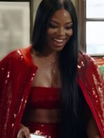 Real Housewives of Potomac Keiarna Stewart Red Sequin Jacket