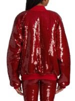 Real Housewives of Potomac Keiarna Stewart Sequin Bomber Jacket Red