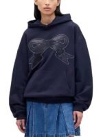 Recreation – Gap Sandy Liang Bow Oversized Navy Blue Hoodie